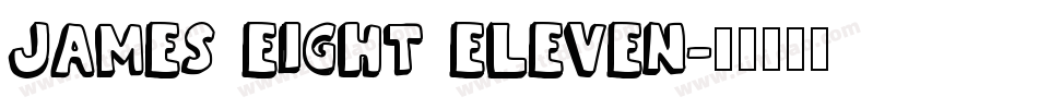 James Eight Eleven字体转换